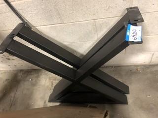 Pair Of X Shped Metal Table Legs 28" High 