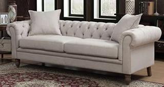 Lantz Chesterfield Sofa, Beige 
