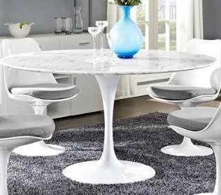 Julien Artificial Marble Dining Table 47'' L x 47'' W x 29.5'' H Chipped Side