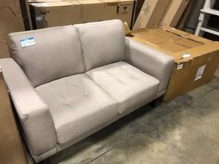Beige Fabtic Loveseat
