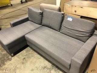 Sleeper Sectional, Grey, As Is