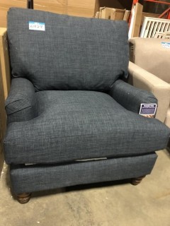 Klaussner Navy Blue Fabric Armchair