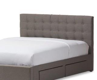 Myrrine Upholstered King Headboard, Grey
