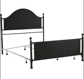Cumberland Metal Queen Bed Grills/Posts,Textured Black 