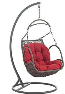 Holladay Swing Chair with Stand, Red