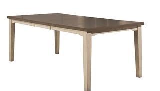 Hillsdale Furniture 4542-814 Clarion Rectangle Dining Table Distressed Gray/Sea White