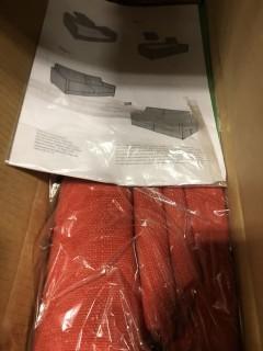 Handy Living 2x2' Sofa Frame Base With Red Slipcover 