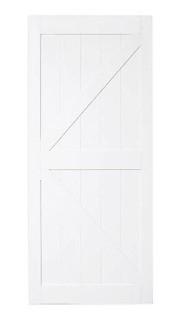 TRUporte?36 inch x 84 inch Bright White K Design Rustic Pre-Drilled Barn Door Slab