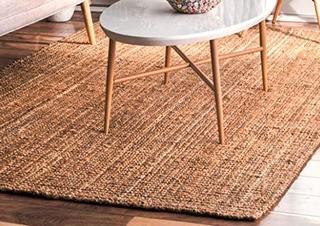 Montclair Hand-Woven Tan Area Rug 4x6'