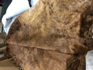 Natural Cowhide Leather Area Rug 6'5"x5'