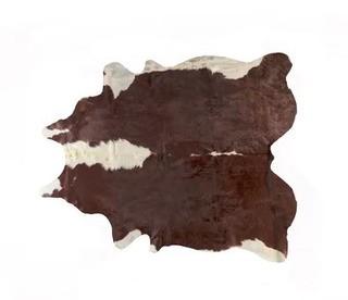Barnes Kobe Flatweave Cowhide Hereford Brown/White Area Rug  5 x 7'