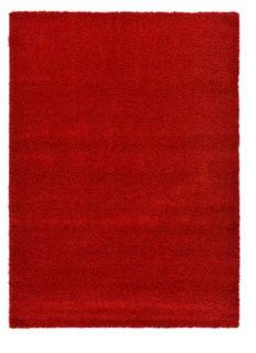 Unique Loom Solid Shag Cherry Red 6 ft. Runner Rug