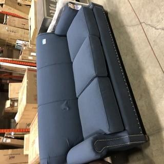 Klaussner Navy Blue Fabric Sofa 