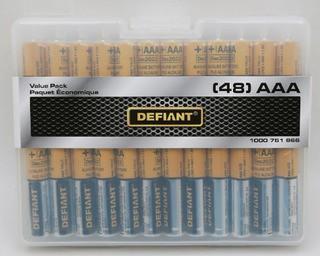 Defiant 48 Pack AAA Batteries