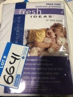 Fresh Ideas Fitted Vinyl Mattress Protector, Queen