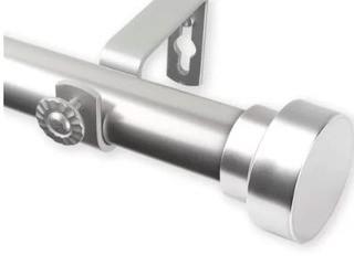 (1) New Hartford Curtain Single Rod Hardware Set Satin Nickel 28-48" ; (1) New Hartford Curtain Single Rod Hardware Set Satin Nicke 48-84"