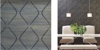 Candice Olson Natural Splendor Marquise 24' L x 36" W Wallpaper Roll, Indigo