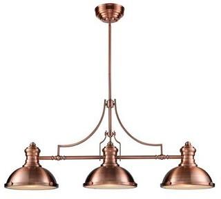 Elk 66145-3 Chadwick 3 Light Billiard In Antique Copper