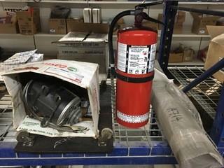 Lot of Fire Extinguisher, Mechanic Creeper, Alternator, Etc.