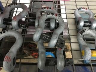 Lot of (3) 1 3/8" Shackles.