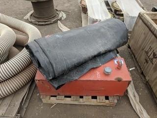 Lot of (2) Assorted Steel Hyd. Tanks & (1) Length of Ground Mat.