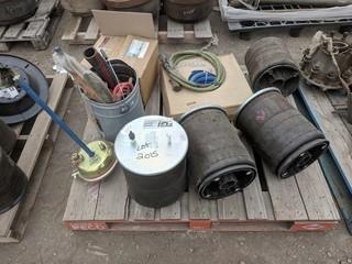 Lot of Assorted Tank Parts c/o Air Bags, Brake Pot, Airline, Etc.