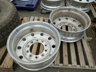 (2) Aluminum Highway Truck Bud Rims.