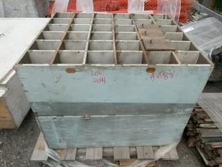 Lot of (2) 3'x3 1/2' Wooden Storage Units.