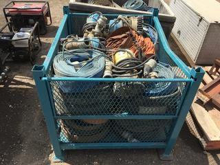 Lot of Assorted Sump Pumps, Discharge Hose, Temp Heat Duct.