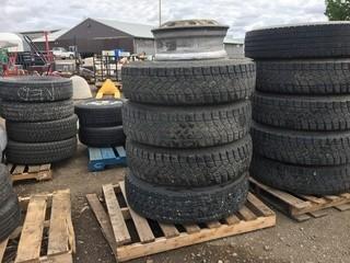Lot of (4) Michelin Hi Way Truck Tires 11R22.5