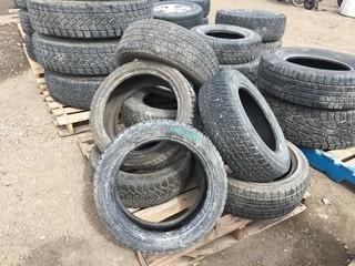 Lot of (8) Assorted Car Tires
