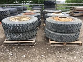 Lot of (4) Michelin Hiway Truck Tires 12.00R 24 XDL
