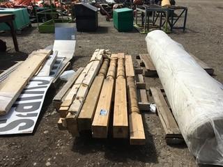 Lot of (8) Assorted Wood Pillars