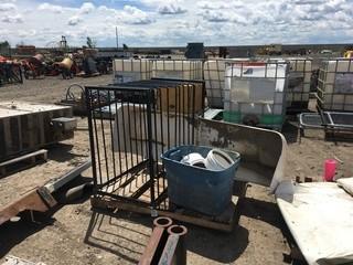 8" Caps, Metal Rack Etc.
