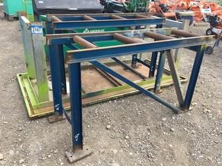 Lot of Rolling Conveyors & Work Bench