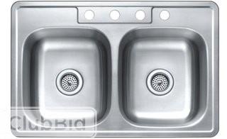 Winpro 33 x 22 Double Basin Drop-In Kitchen Sink (WNPQ1011)
