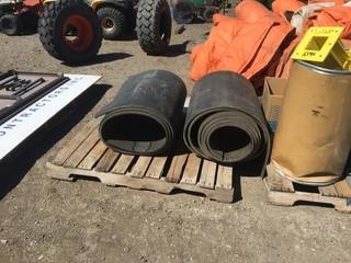 (2) Rolls of Rubber Conveyor Belt