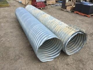 Lot of (2) Lengths of 24" Steel Culvert