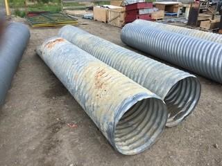 Lot of (2) Lengths of 24" Steel Culvert