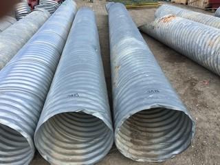 Lot of (2) Lengths of 24" Steel Culvert