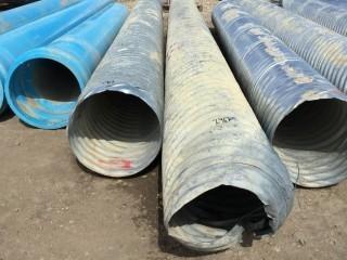 Lot of (2) Lengths of 18" Steel Culvert