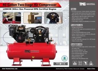 New TMG Industries 2 Stage 40 Gallon Air Compressor