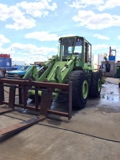 Terex 72-31B Loader C/w Bucket And Forks, Showing 858Hrs. SN C-4413 *Note: Requires Repairs To Water Pump* *LOCATED AT FRONTIER MECHANICAL*