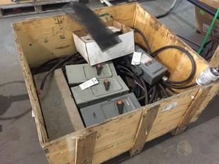 Qty Of Federal 30 Amp Breakers And (1) Square D 30 Amp Breaker C/w Qty Of Cable And Misc Supplies *LOCATED AT FRONTIER MECHANICAL*