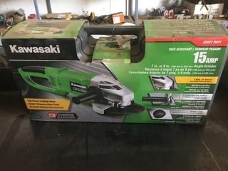 Kawasaki 120V 9in 15 Amp Angle Grinder. *New In Box* *LOCATED AT FRONTIER MECHANICAL*