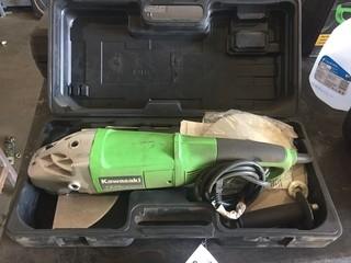 Kawasaki 120V 9in 15 Amp Angle Grinder. SN 1107000003 *LOCATED AT FRONTIER MECHANICAL*
