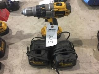 Dewalt 1/2in Cordless Drill C/w (2) Chargers *LOCATED AT FRONTIER MECHANICAL*