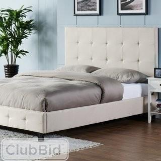Latitude Run Tiara Upholstered Platform Bed - Cream - King(LATT3722_21188360_21188361)