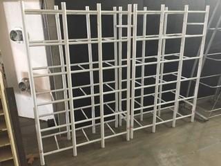 Qty Of (2) 6-Tier Pvc Shelving Units,  (1) 4-Tier Metal Shelving Unit And (1) 3-Tier Aluminum Shelving Unit  *LOCATED AT FRONTIER MECHANICAL*