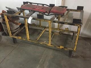 Metal Pipe Stand C/w Rollers And Mac Tool Creeper *LOCATED AT FRONTIER MECHANICAL*
